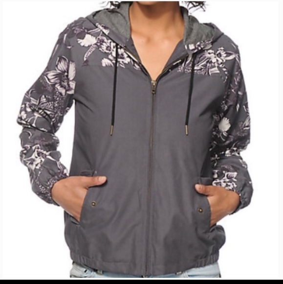 Obey Jackets & Blazers - Obey Propaganda No. 89 Gray Floral Orchid Jacket L